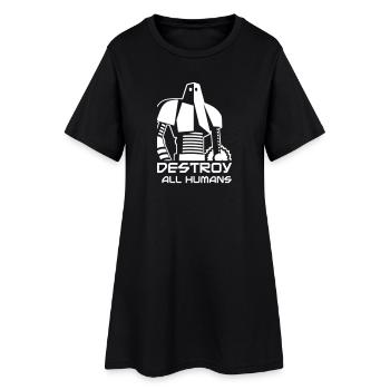 robot_destroy - Robe T-shirt Femme - noir - Devant