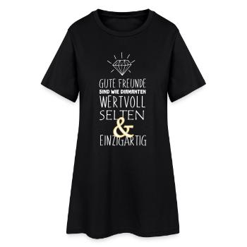 Gute Freunde sind wie Diamanten Geschenk Idee - Frauen T-Shirt-Kleid - Schwarz - Vorne