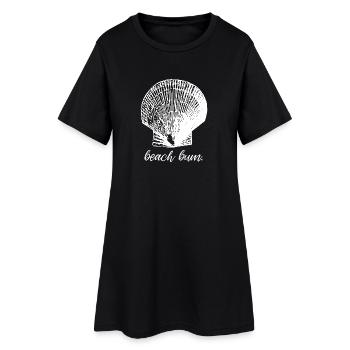 Beach Bum Shell - Mermaid - Frauen T-Shirt-Kleid - Schwarz - Vorne