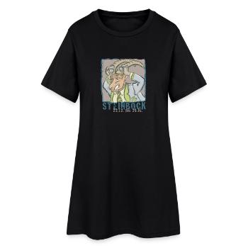 Sternzeichen - Steinbock - Frauen T-Shirt-Kleid - Schwarz - Vorne