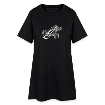 Rennwagen / Voiture de course 02_wei ß - Robe T-shirt Femme - noir - Devant
