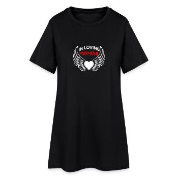 RIP Trauer Geschenk Beerdigung Liebe Herz - Frauen T-Shirt-Kleid - Schwarz - Vorne