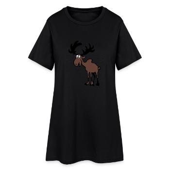Élan - Robe T-shirt Femme - noir - Devant