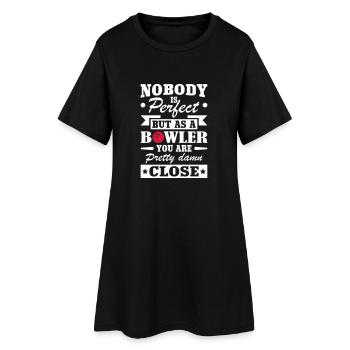 Aucun corps n'est parfait mais comme bowling - Robe T-shirt Femme - noir - Devant