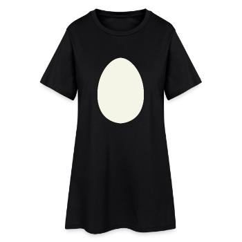 Ei weiß 2 - Frauen T-Shirt-Kleid - Schwarz - Vorne