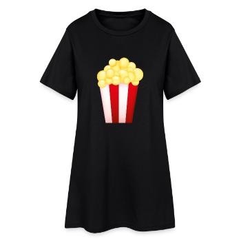 Smiley Popcorn - Robe T-shirt Femme - noir - Devant