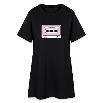 I love music cassette - Robe T-shirt Femme - noir - Devant