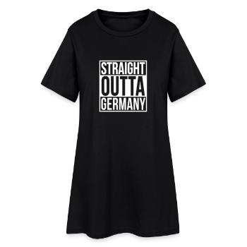 Straight Outta Germany Hip Hop Rap Statement - Frauen T-Shirt-Kleid - Schwarz - Vorne