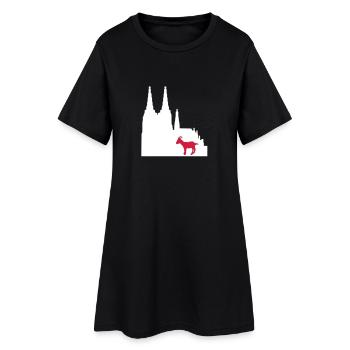 stadt_koeln - Frauen T-Shirt-Kleid - Schwarz - Vorne