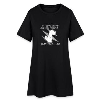 T-Rex Tyrannosaurus Trex - Frauen T-Shirt-Kleid - Schwarz - Vorne
