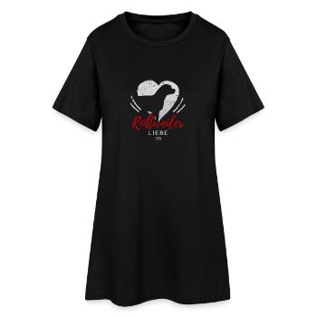 Rottweiler Liebe mit Herz - Frauen T-Shirt-Kleid - Schwarz - Vorne