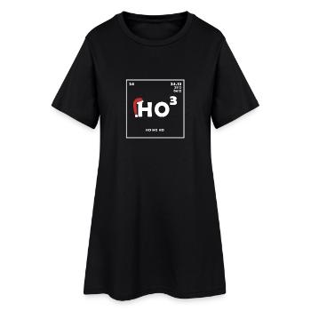 HO HO HO | Noël | élément chimique - Robe T-shirt Femme - noir - Devant