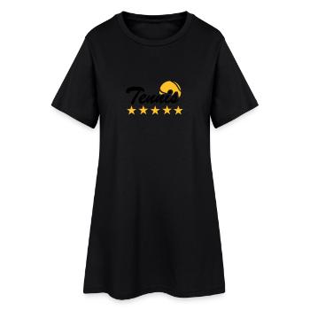Tennis - Frauen T-Shirt-Kleid - Schwarz - Vorne