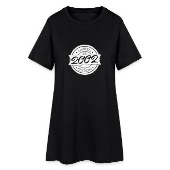 Limited Edition est 2002 - Frauen T-Shirt-Kleid - Schwarz - Vorne
