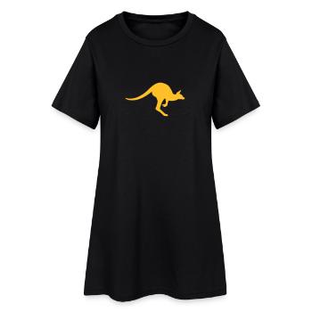 Kangourou - Robe T-shirt Femme - noir - Devant