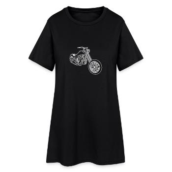 Chopper / moto bobber 01_weiß - Robe T-shirt Femme - noir - Devant
