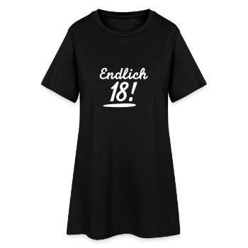 18. Geburtstag - Frauen T-Shirt-Kleid - Schwarz - Vorne