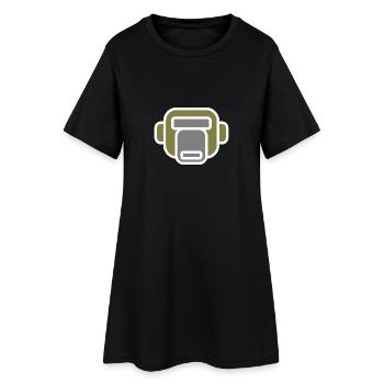singe - Robe T-shirt Femme - noir - Devant