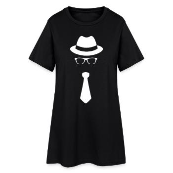 Chapeau de lunettes de chapeau - Robe T-shirt Femme - noir - Devant
