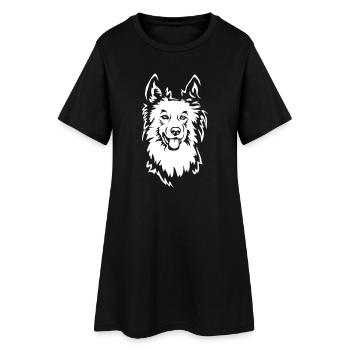 Harzer Fuchs Kopf "Black Edition" - Frauen T-Shirt-Kleid - Schwarz - Vorne