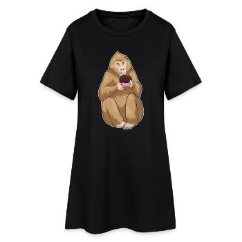 Muffin de singe - Robe T-shirt Femme - noir - Devant