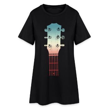 Sketch of a guitar headstock - Women’s T-Shirt Dress - black - Front