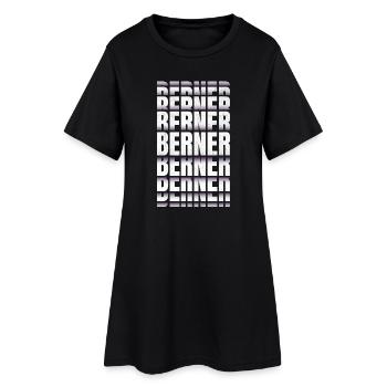 Berner Schweiz - Frauen T-Shirt-Kleid - Schwarz - Vorne