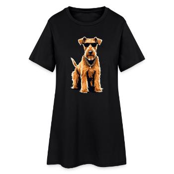 Irish Terrier Gangsta Gangster chien cadeau - Robe T-shirt Femme - noir - Devant