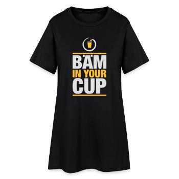 In your cup - Frauen T-Shirt-Kleid - Schwarz - Vorne