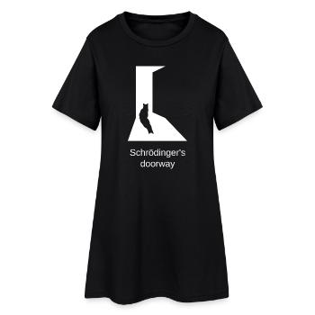 Schrödingers Katze - Türedition - Frauen T-Shirt-Kleid - Schwarz - Vorne