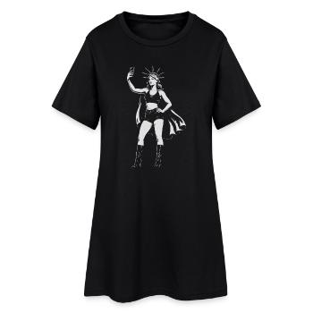 Selfie Liberty : Clichés de Statue - Robe T-shirt Femme - noir - Devant
