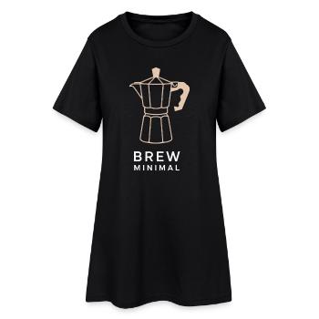 Café Minimal - Robe T-shirt Femme - noir - Devant