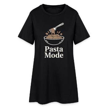 Mode des pâtes - Robe T-shirt Femme - noir - Devant