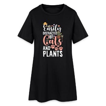 Cadeaux pour les jardins et les amoureux des plantes - Robe T-shirt Femme - noir - Devant