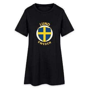 Lund Shield Sweden - Women’s T-Shirt Dress - black - Front