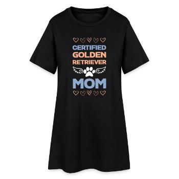 Zertifizierte Golden Retriever Mama - Frauen T-Shirt-Kleid - Schwarz - Vorne