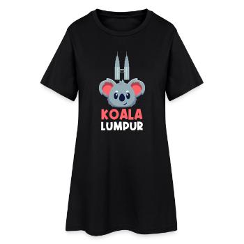 Koala Lumpur Jeu de mots de voyage mignon - Robe T-shirt Femme - noir - Devant