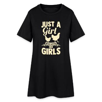 Farmer Rooster Flock Poultry Chicken - Women’s T-Shirt Dress - black - Front