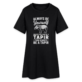 Tapire Sprüche Tapir Lustiges Tapire Geschenk - Frauen T-Shirt-Kleid - Schwarz - Vorne