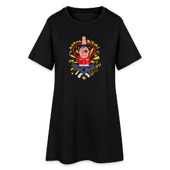 Méditer Punk - Robe T-shirt Femme - noir - Devant