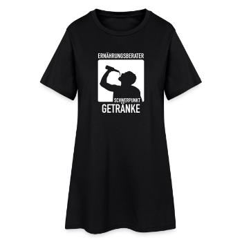 Ernährungsberater Getränke - Frauen T-Shirt-Kleid - Schwarz - Vorne