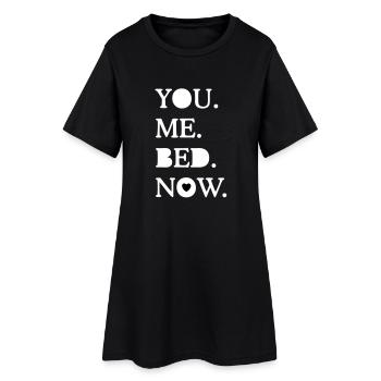 you. me. bed. now. - Robe T-shirt Femme - noir - Devant