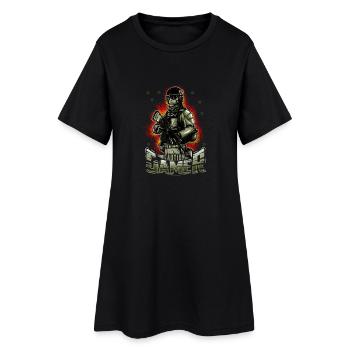 Gamer Dan17 cadeau de conception - Robe T-shirt Femme - noir - Devant