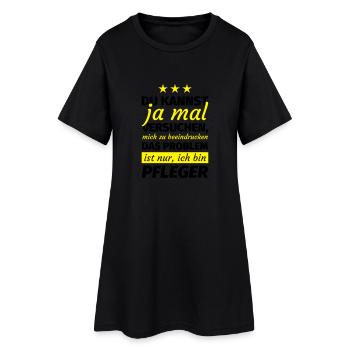 Pfleger Geschenk - Frauen T-Shirt-Kleid - Schwarz - Vorne