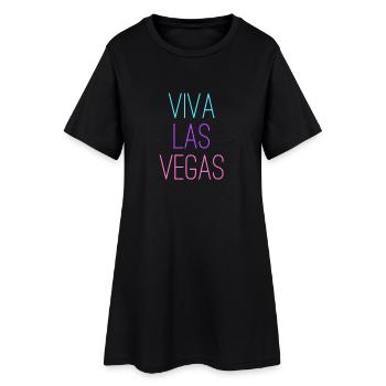 Las Vegas - Robe T-shirt Femme - noir - Devant