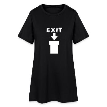 Exit Comic Retro Design - Frauen T-Shirt-Kleid - Schwarz - Vorne
