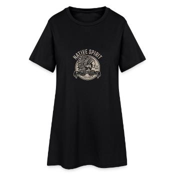 Native Spirit Indianer Rothaut 1847 Stamm Amerika - Frauen T-Shirt-Kleid - Schwarz - Vorne