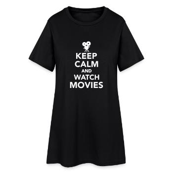 Keep calm and watch Movies - Women’s T-Shirt Dress - black - Front