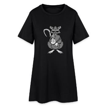 Doigts puants de rat Doigts frais de lunettes de s - Robe T-shirt Femme - noir - Devant
