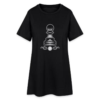 Schach - Der Bauer - Frauen T-Shirt-Kleid - Schwarz - Vorne